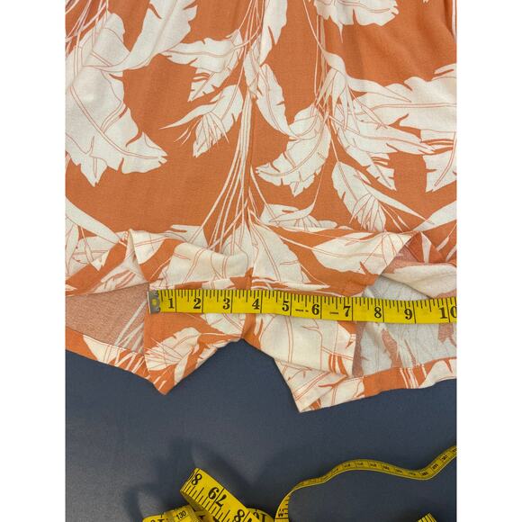 Roxy Long Sleeve Romper Peach/White Size M Pre-owned Beachy Resort Wear - Picture 10 of 12